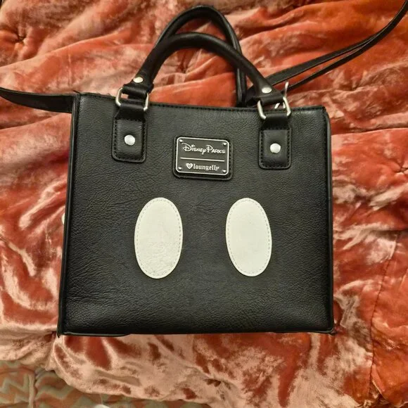 Loungefly Black and White Mickey Crossbody Bag - Picture 2 of 3